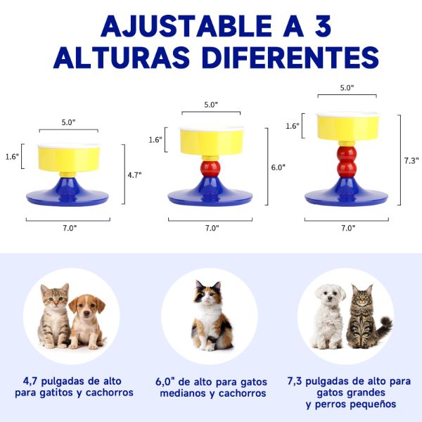 Cuenco elevado para gatos