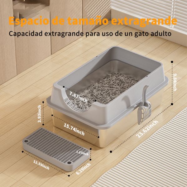 Arenero semicerrado para gatos