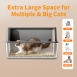 Semi closed-cat litter box